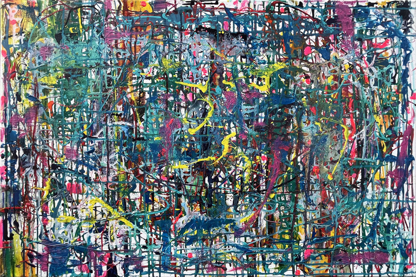 Euphoria Abstract Painting by Cindy Trestman, Colorful Textured Acrylic Art