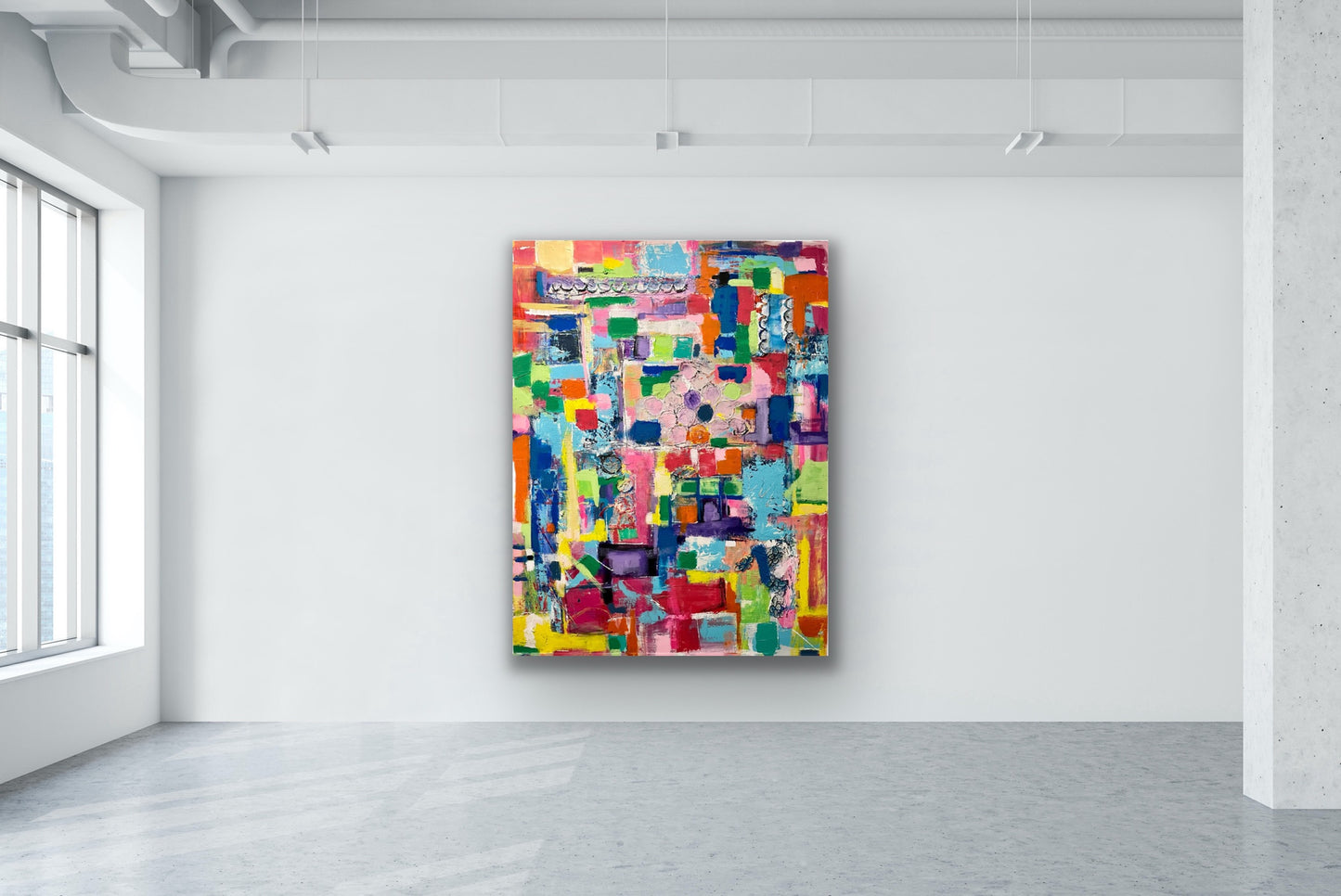 Colorful Textured Abstract Painting Wall Art Resonance of Joy By Cindy Trestman Art Galery