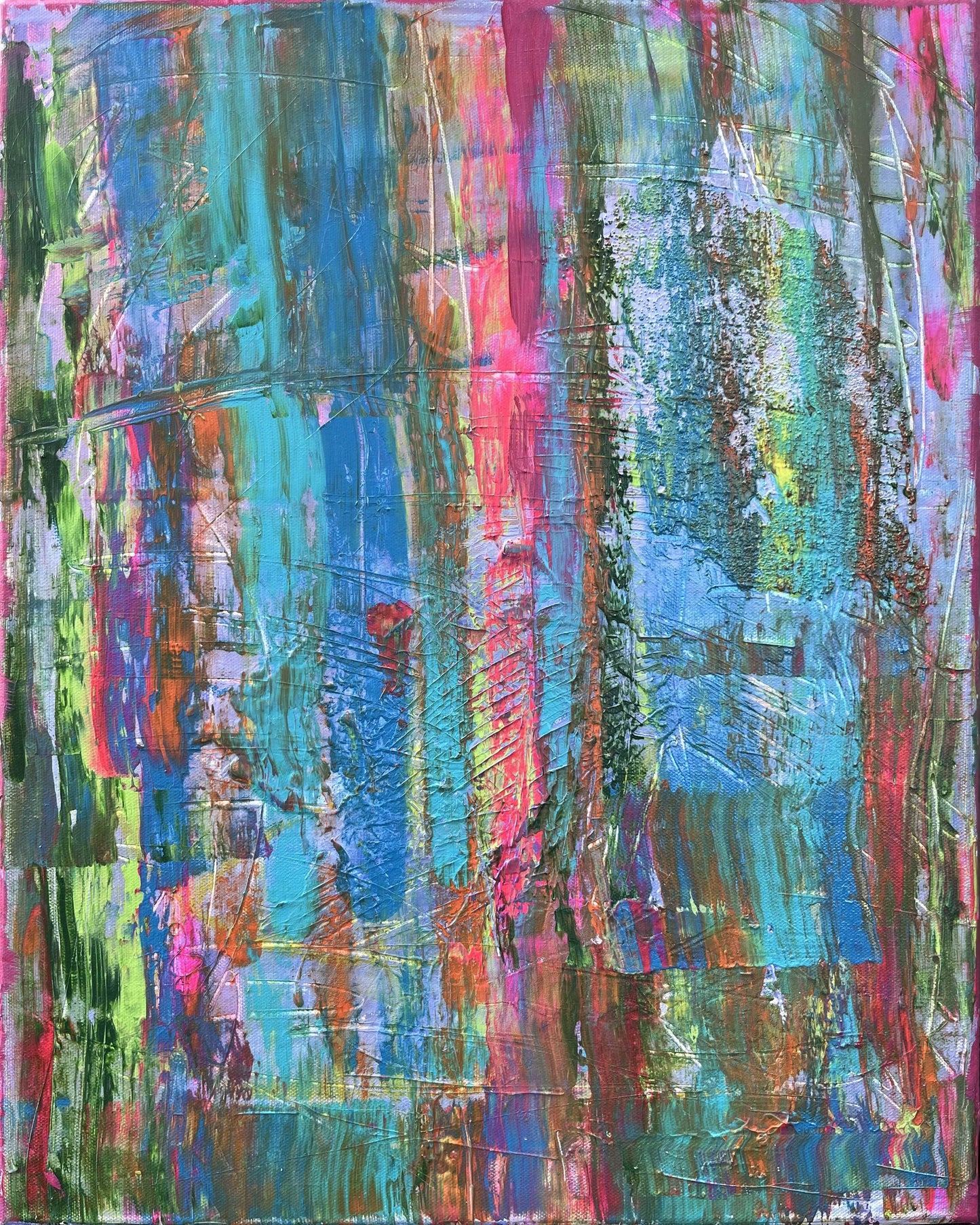 Reverie Colorful Textured Abstract Painting by Cindy Trestman