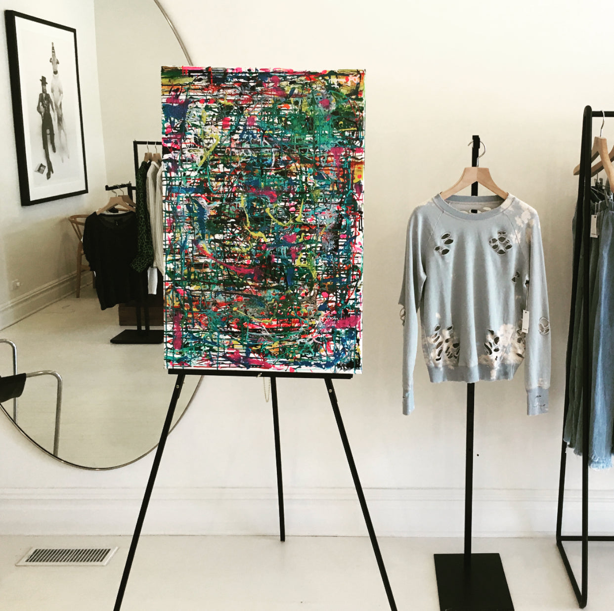 The collaboration between Cindy Trestman and Athene Boutique merges fashion and art.