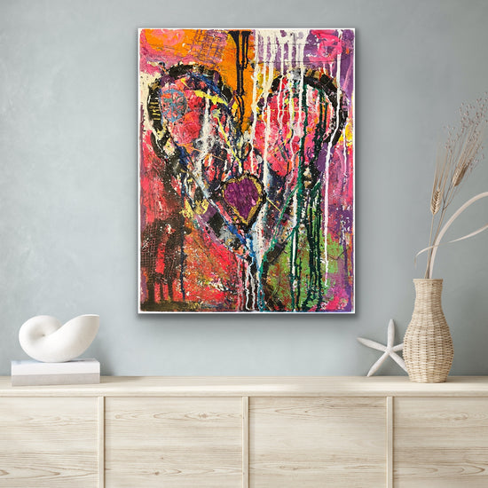 Acrylic Romance Painting On Canvas By Cindy Trestman Buffet