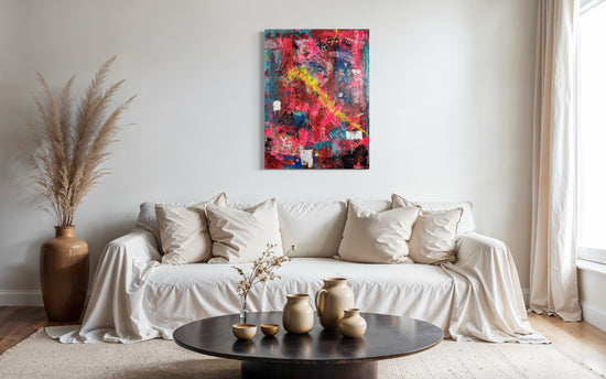 Colorful Textured Abstract Painting More Love By Cindy Trestman Living Room