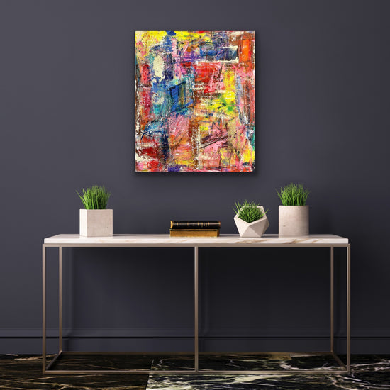 Colorful Textured Abstract Painting Wall Art Momentum And Mystery By Cindy Trestman Office