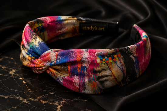 Painted Portrait Knotted Headband