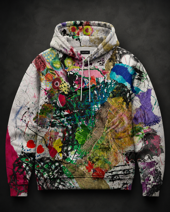 Abstract Mixed Media All-Over Hoodie