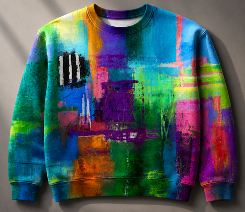 Colorblock Abstract Sweatshirt